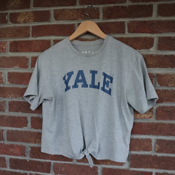 YALE * knotted t-shirt * Size Small * Gray * - Picture 5 of 8
